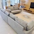Home - Ripley Crescent | Product Seen: [Ginette 4-Seater Sofa, Ginette 3-Seater Sofa & Tulip Coffee Table – Oval Marble (replica) – W1200]
